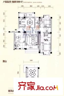 融晟紅郡戶型圖5#4F 02、03、04、05戶型圖 2室2廳2衛(wèi)1廚