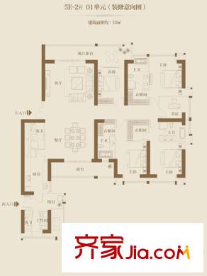 融僑外灘5E-2# 01單元 5室2廳5衛(wèi)