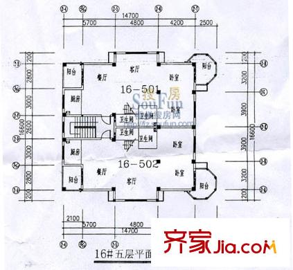 閩都大莊園別墅戶型圖閩都大莊園2期 戶型圖 2室2廳2衛(wèi)1廚