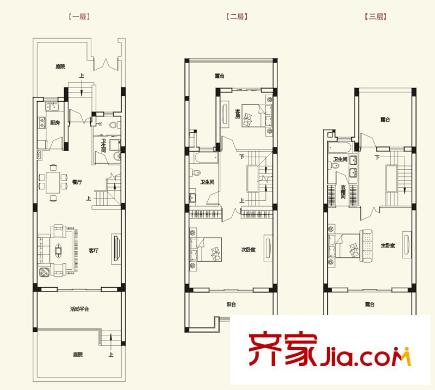千年美麗別墅戶型圖g1戶型 3室2廳