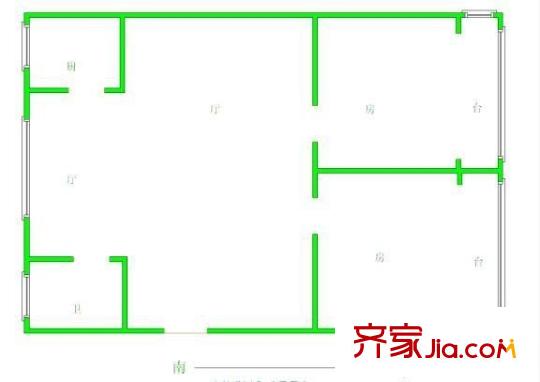 紫陽新村社區(qū) 2室 戶型圖