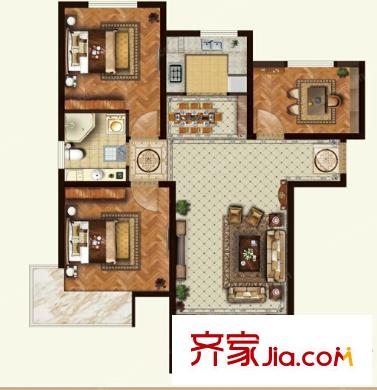 漢正街華貿(mào)箱包城戶(hù)型圖2室2廳 戶(hù)型圖 2室2廳