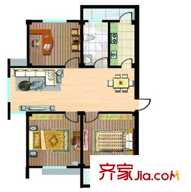 東鴻小區(qū)戶型圖2室2廳 戶型圖 2室2廳