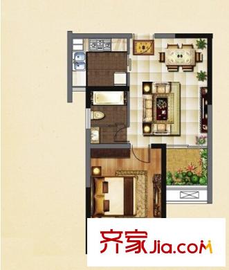 華師一附中宿舍戶型圖1室2廳 戶型圖 1室2廳