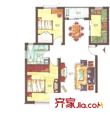 江南公寓戶(hù)型圖2室2廳 2室2廳