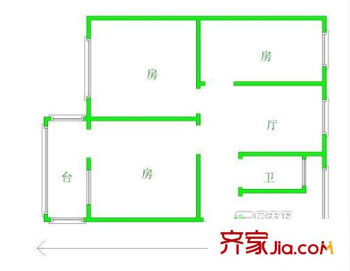 香港映象二期 戶型圖 3室