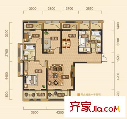 徐家棚安居苑戶型圖3室2廳 戶型圖 3室2廳