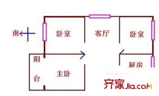 武昌人民法院宿舍戶型圖武昌區(qū)人民法院宿舍 3室 戶型圖 3室2廳2衛(wèi)1廚