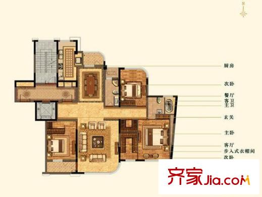 凯旋名邸 0室 户型图