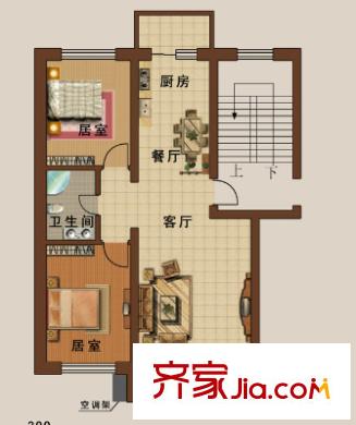 發(fā)展社區(qū)戶型圖2室2廳 戶型圖 2室2廳