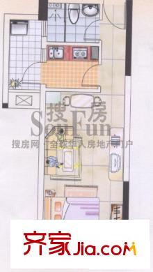 都市蘭亭戶型圖單間 1室