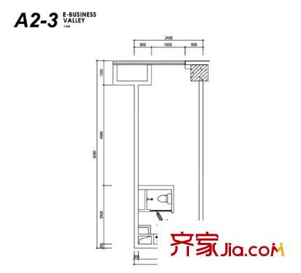 香港映象三期戶型圖1室2廳 戶型圖 1室2廳