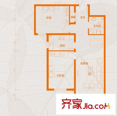 香港映象三期戶型圖2室2廳 戶型圖 2室2廳