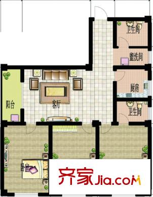 省公路局小區(qū)戶型圖3室2廳 戶型圖 3室2廳
