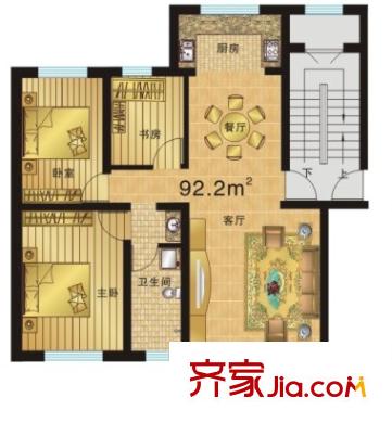 曬湖小區(qū)戶型圖3室2廳 3室2廳