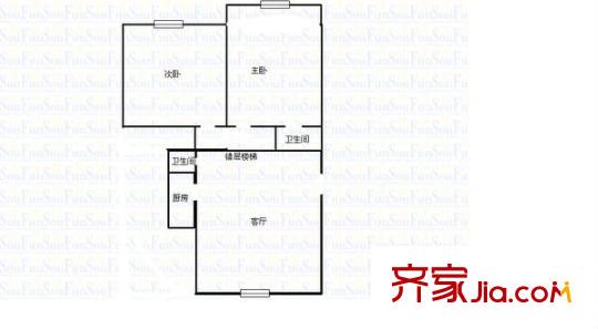 金沙閣 2室 戶型圖