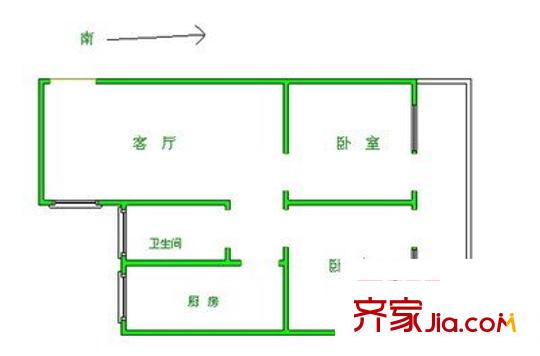 電車宿舍 2室 戶型圖