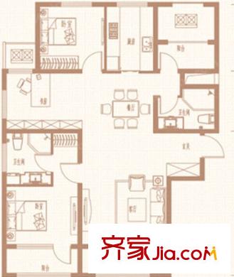 北環(huán)小區(qū)戶型圖3室2廳 戶型圖 3室2廳2衛(wèi)1廚