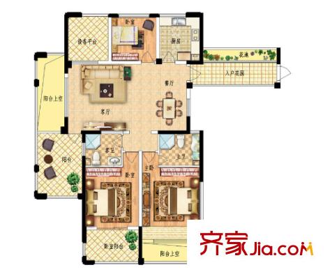 紫竹園小區(qū)戶型圖2室2廳 2室2廳