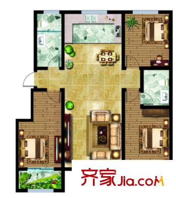 頤和苑戶(hù)型圖3室2廳 3室2廳