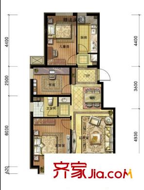 鑫?；▓@戶型圖3室2廳 戶型圖 3室2廳1衛(wèi)1廚
