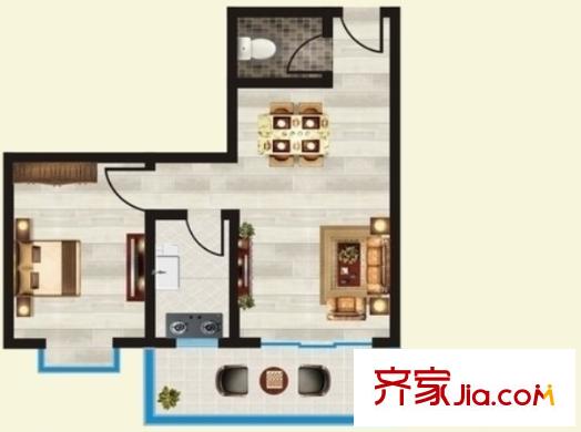 美聯(lián)首義尚景戶型圖1室2廳 1室2廳