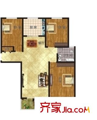 美聯(lián)首義尚景戶型圖3室2廳 3室2廳