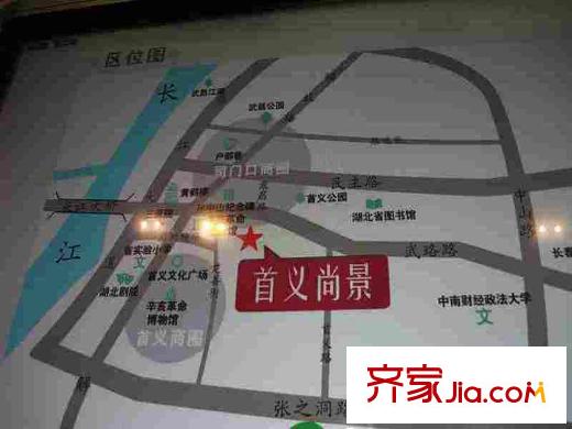美聯(lián)首義尚景交通圖區(qū)位圖