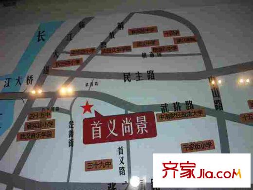美聯(lián)首義尚景交通圖學(xué)校分布圖