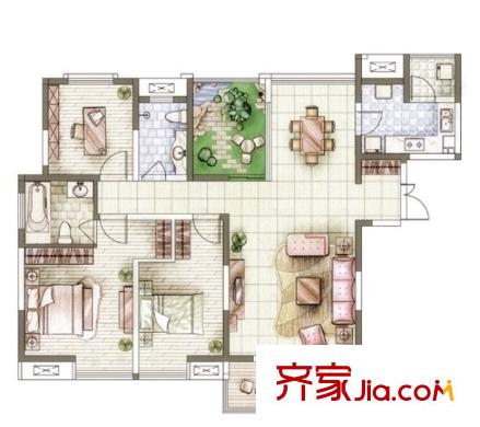 康樂苑戶型圖3室2廳 3室2廳