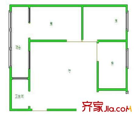 常青一院戶型圖常青一垸 3室 戶型圖 3室1廳1衛(wèi)1廚