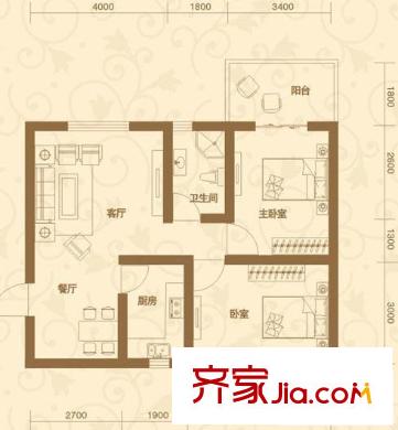 銀通麗水天成 一期N4 戶型圖