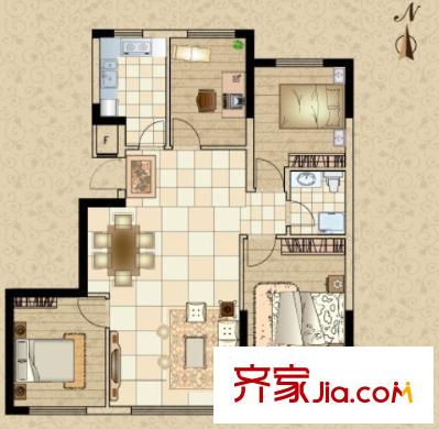 望山門新都戶型圖4室2廳 4室2廳