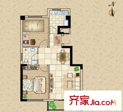 望山門新都戶型圖2室2廳 2室2廳