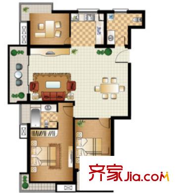 首義景觀樓戶型圖2室2廳 戶型圖 2室2廳
