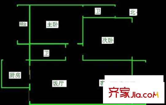 名仕閣 2室 戶(hù)型圖