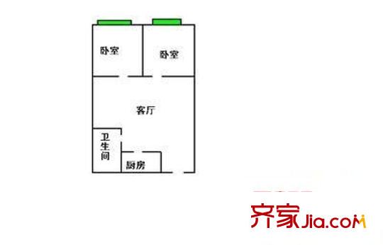 同昌花園 2室 戶型圖