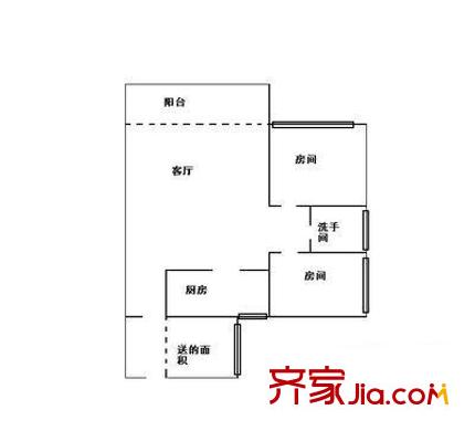 同昌花園 2室 戶型圖