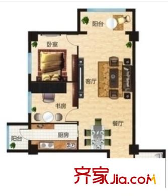 天梨豪園三期戶型圖2室2廳 戶型圖 2室2廳