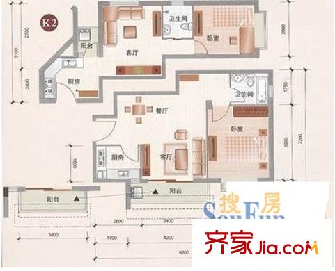 大城小院 戶型圖