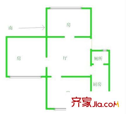 集賢花園 3室 戶型圖