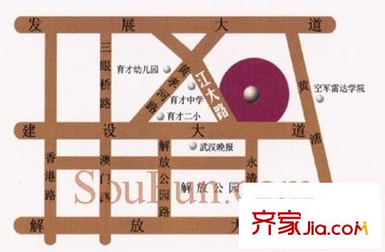 統(tǒng)建大江園北苑交通圖