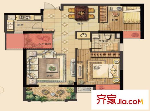 融僑錦江戶型圖3室2廳 3室2廳