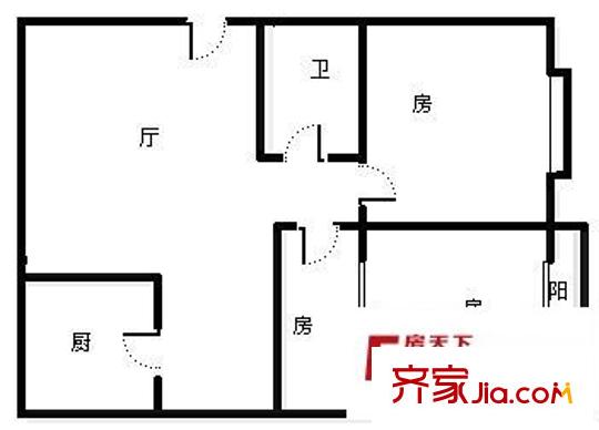 永安名苑 2室 戶型圖