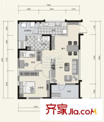 萬(wàn)科朗苑戶型圖2室2廳 戶型圖 2室2廳1衛(wèi)