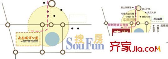 武昌城市公園交通圖
