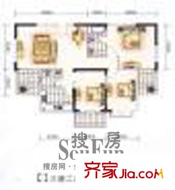 御景名苑戶型圖3室2廳2衛(wèi)