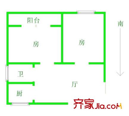 天佑醫(yī)院宿舍戶型圖天佑醫(yī)院家屬小區(qū) 2室 戶型圖 2室1廳1衛(wèi)1廚