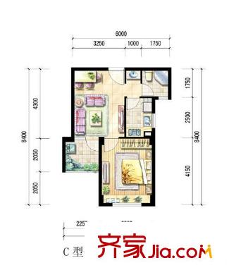 鑫瑞小城故事戶(hù)型圖1室2廳 戶(hù)型圖 1室2廳1衛(wèi)