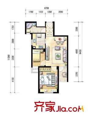 鑫瑞小城故事戶(hù)型圖2室2廳 戶(hù)型圖 2室2廳1衛(wèi)